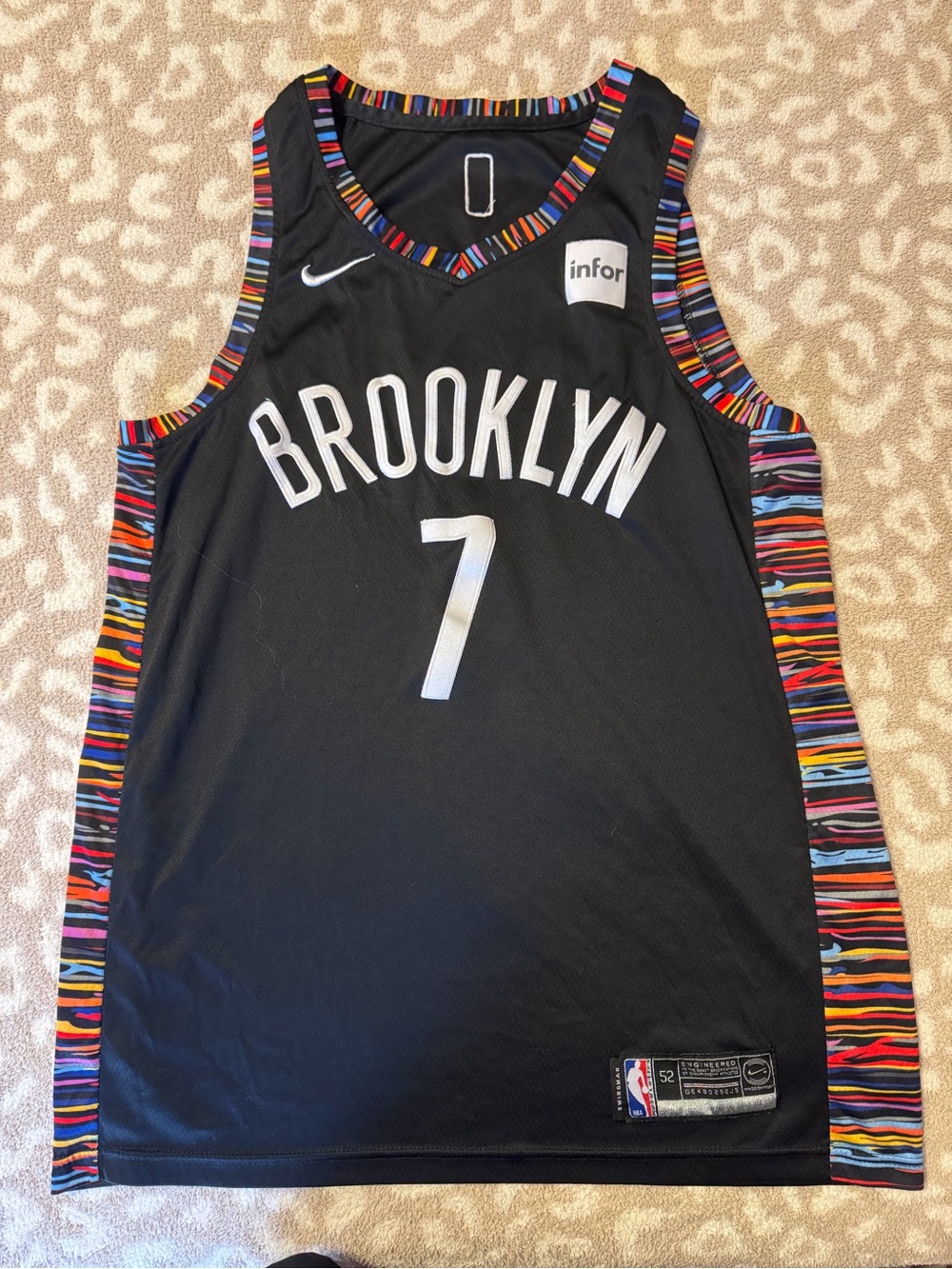 Nike Brooklyn Black Jersey with Multicolor Trim Durant